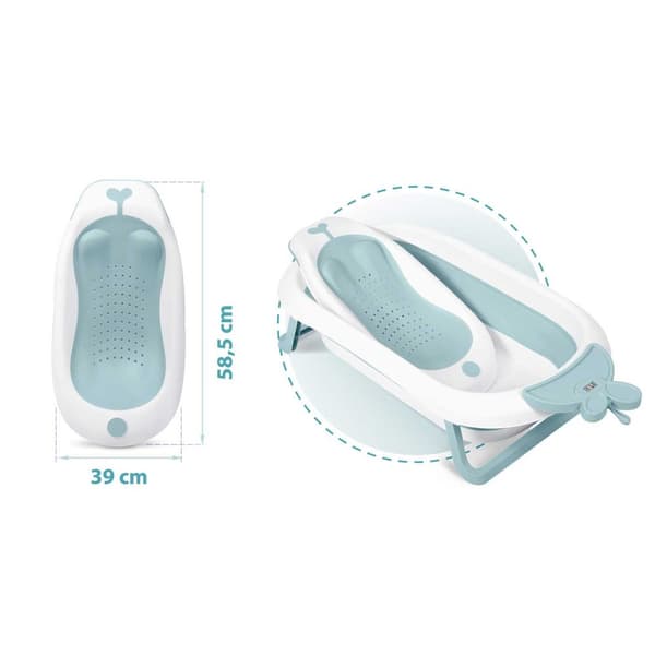 Ricokids hvid og blå babybadekarindsats