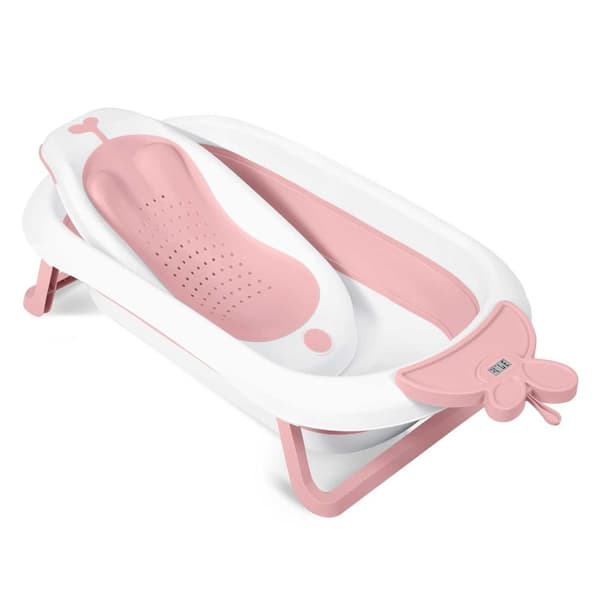 Ricokids valkoinen ja pinkki vauvan kylpyammeen sisäosa