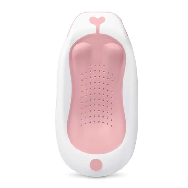 Ricokids valkoinen ja pinkki vauvan kylpyammeen sisäosa