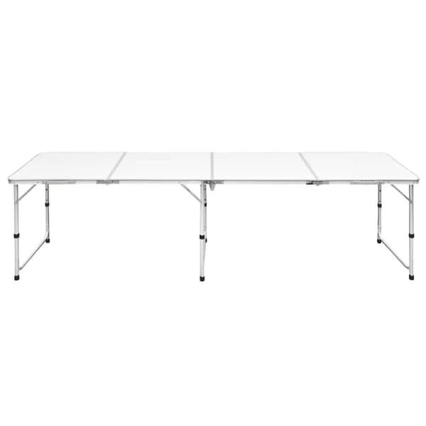 Hopfällbart campingbord med justerbar höjd Aluminium 240 x 60 cm