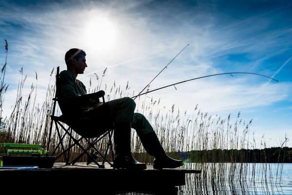 HUGO hopfällbar campingstol, blå