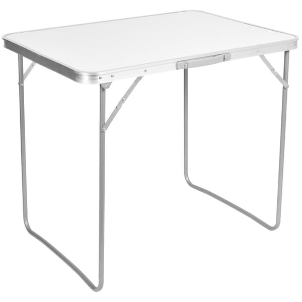 CORN foldbart campingbord 80x60 cm hvid