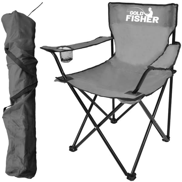 HUGO foldbar campingstol, grå