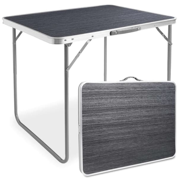 CORN foldbart campingbord 80x60 cm sort træ
