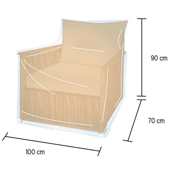 Campingaz Sofa 1 Person Grå 90 x 130 x 70 cm
