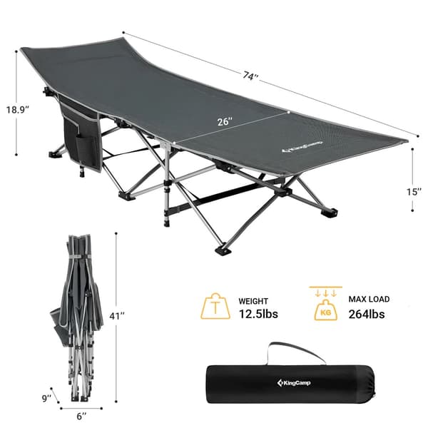KING CAMP Komfort foldbar camping liggestol