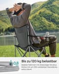 Miniatyrbild 4 av 7: Bärbar campingstoluppsättning av 2 med armstöd