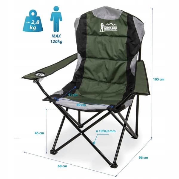 PREMIUM FOLKEPLEDE FISKE-CAMPINGSTOL