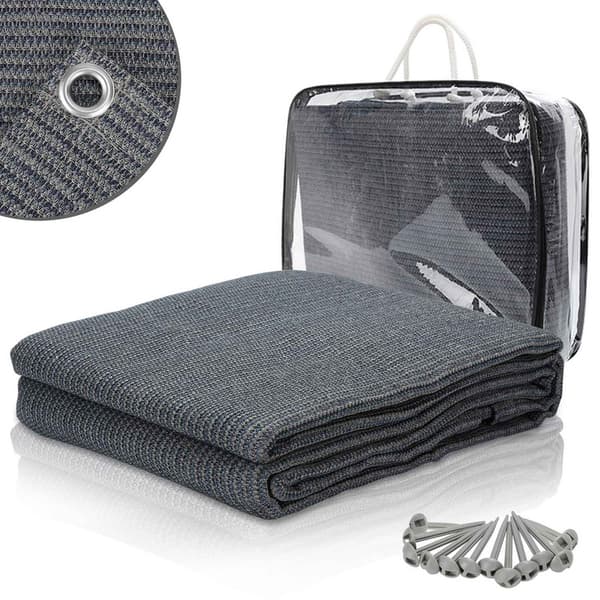 Markiza wodoodporna dywan kemping dywan namiot ziemia namiot na zewnątrz plandeka piknik -Grey-2.5x2.5m