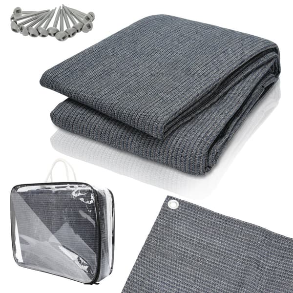 Markiza wodoodporna dywan kemping dywan namiot ziemia namiot na zewnątrz plandeka piknik -Grey-2x2m