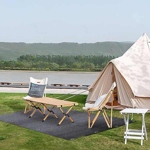Markiza wodoodporna dywan kemping dywan namiot ziemia namiot na zewnątrz plandeka piknik -Grey-2.5x2.5m