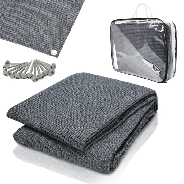 Markiza wodoodporna dywan kempingowy dywan namiot ziemia na zewnątrz namiot plandeka piknik -Grey-3x4m