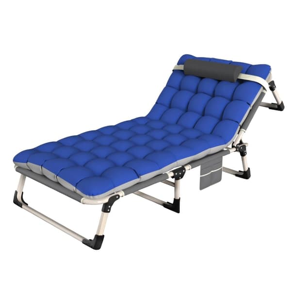 Campingvugge, Aftagelig Pude, Kraftig Design,190x73.5x30cm, grå