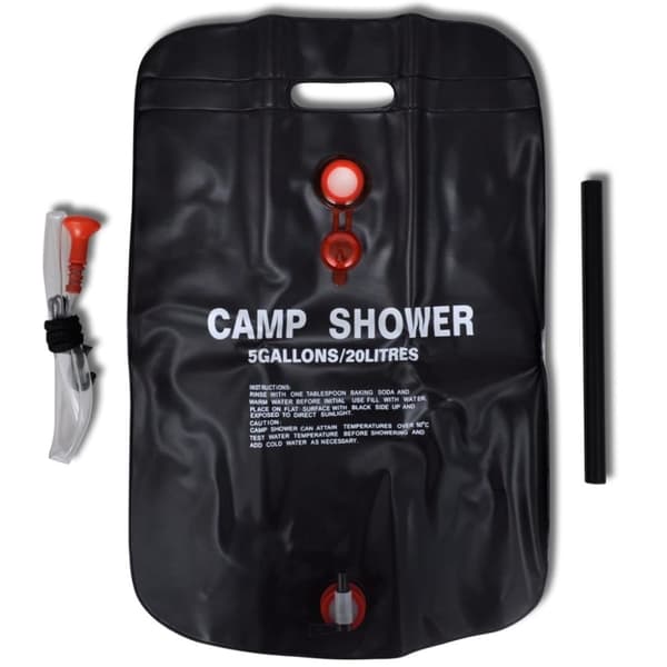 vidaXL Camp Shower solopvarmede campingbrusere 2 stk. 20 l