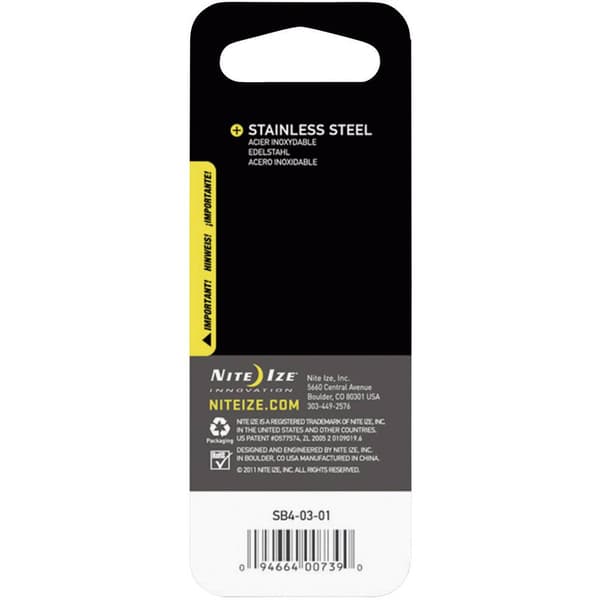 NITE Ize NI-SB4-03-01 Karbinhake S-Biner Gr. 4 89 mm x 38 mm 1 st