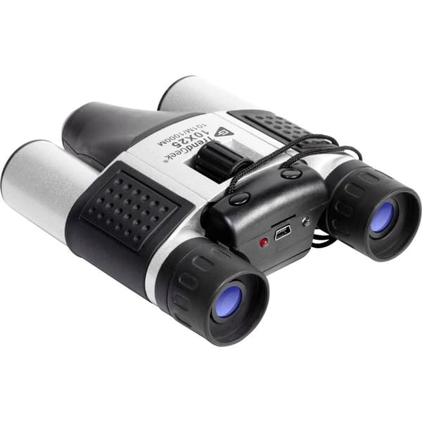 TrendGeek Kikare med digitalkamera TG-125 10 x 25 mm Takkant Silver 4790