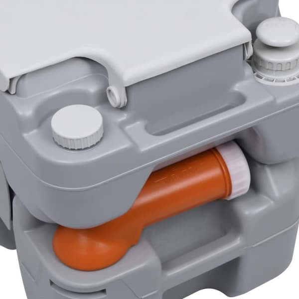 vidaXL Kannettava retkeily-WC harmaa 20 + 10 l