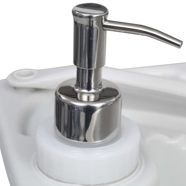 vidaXL transportabelt campingtoilet og -håndvask grå