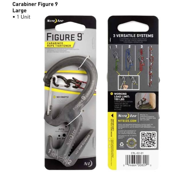 NITE Ize NI-C9L-02-01 Karbinhake Figure9 Large 116 mm x 56 mm x 13 mm 1 st