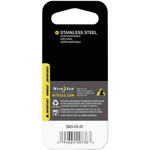NITE Ize NI-SB3-03-01 Karbinhake S-Biner Gr. 3 67 mm x 29 mm 1 st