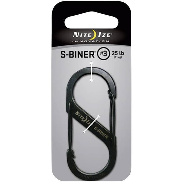 NITE Ize NI-SB3-03-01 Karbinhake S-Biner Gr. 3 67 mm x 29 mm 1 st