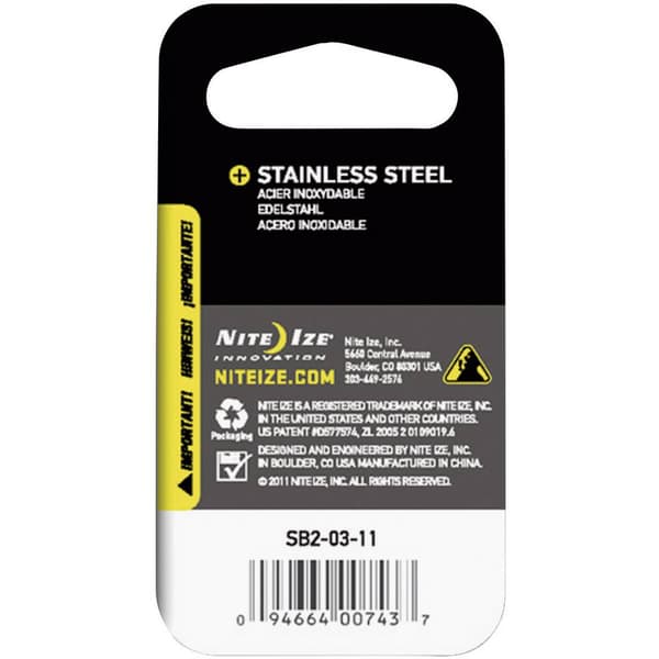 NITE Ize NI-SB2-03-11 Karbinhake S-Biner Gr. 2 50 mm x 22 mm 1 st