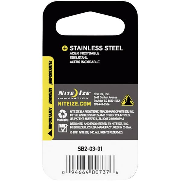 NITE Ize NI-SB2-03-01 Karbinhake S-Biner Gr. 2 50 mm x 22 mm 1 st