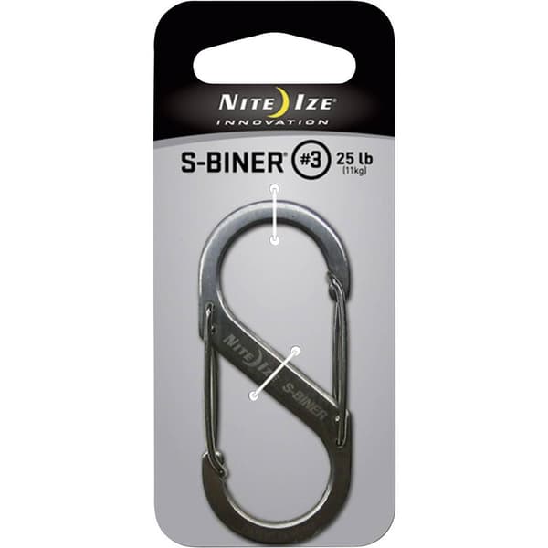 NITE Ize NI-SB3-03-11 Karbinhake S-Biner Gr. 3 67 mm x 29 mm 1 st