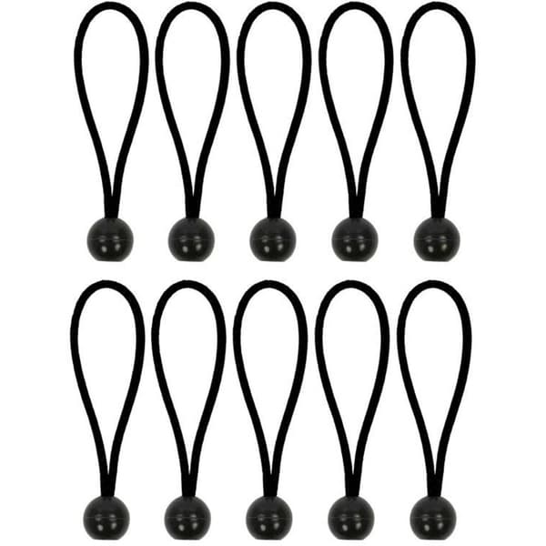 ProPlus 365644 Spännband till tält, set Zeltspanner-Set 10 Stück - elastisch 15cm mit Kunststoffball 10 st