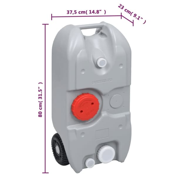 vidaXL transportabelt campingtoilet og vandbeholder