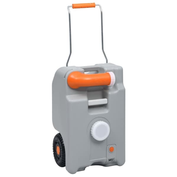 vidaXL Vanntank med hjul for camping 25 L grå