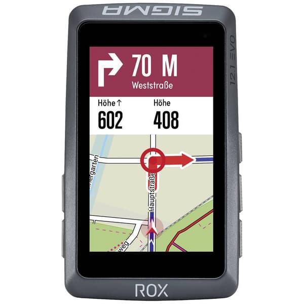 Sigma ROX 12.1 EVO Sensor Set - Night Grey Cykel-gps Cykel Europa Bluetooth®, GPS, GLONASS