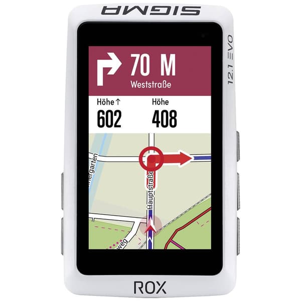 Sigma ROX 12.1 EVO Basic Set - White Cykel-gps Cykel Europa Bluetooth®, GPS, GLONASS