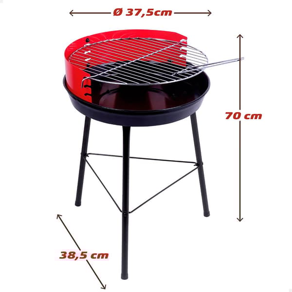 Aktive Träkolsgrill 42 Cm Svart