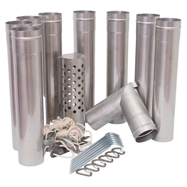 Nordisk Torden Chimney Pipe Set Hopeinen