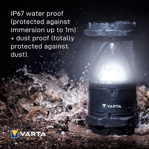 Varta Indestructible L30 Pro Extreme Durable Camping Light Kirkas,Musta