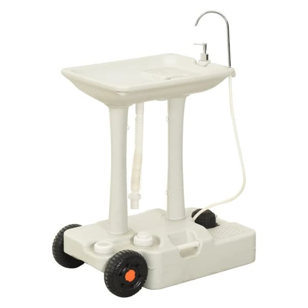 transportabelt campingtoilet og håndvask med vandbeholder