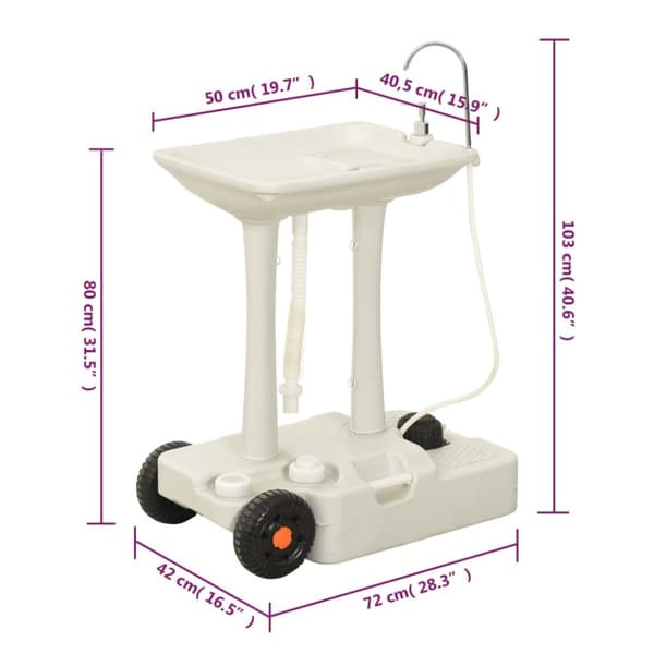 campinghåndvask med dispenser 35 l
