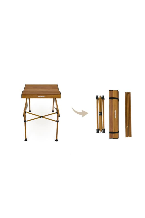 Aluminium foldebord til camping, mid cnh22ju038-brun