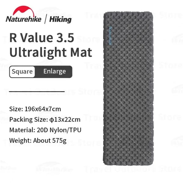 Ultrakevy Ilmapatja, R35 Eristys, Talvileirintä, Mummy-Musta-Pieni