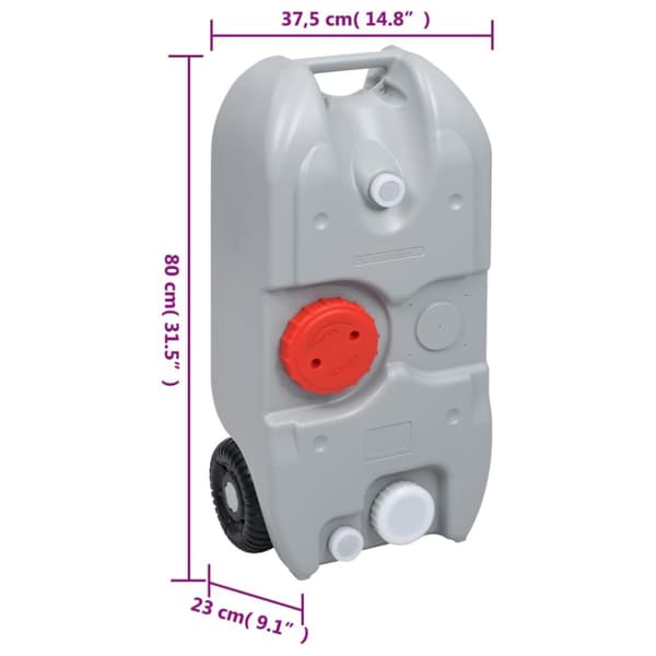 transportabelt campingtoilet og håndvask med vandbeholder