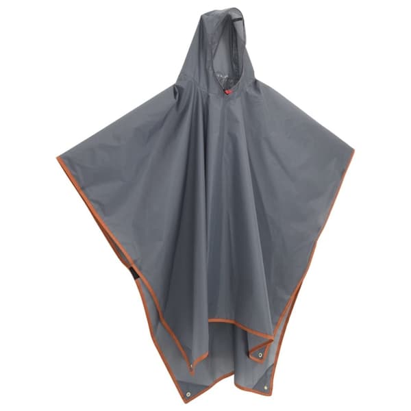 vidaXL Regnponcho med huva 2-i-1 grå och orange 223x145 cm