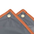 Miniatyrbild 6 av 9: vidaXL Regnponcho med huva 2-i-1 grå och orange 223x145 cm