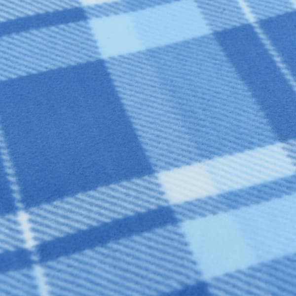 vidaXL picnictæppe 200x200 cm foldbart fløjl ternet blå