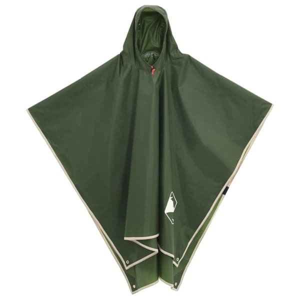 vidaXL regnponcho med hætte 223x145 cm 2-i-1 design grøn