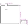 Miniatyrbillede 6 af 6: vidaXL picnictæppe 200x200 cm foldbart bølget fløjl blå og hvid