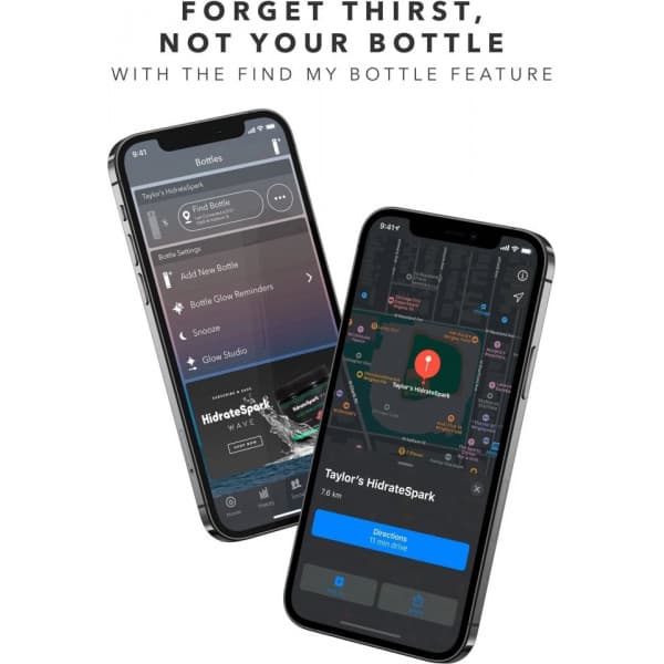 HidrateSpark PRO Chug -smart drikkeflaske, 0,95 L, sølv