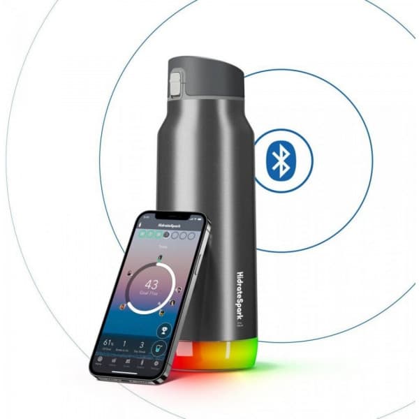 HidrateSpark PRO Chug -smart drikkeflaske, 0,95 L, sølv