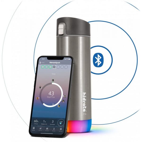 HidrateSpark PRO Chug smartflaska, 0,62 L, silver