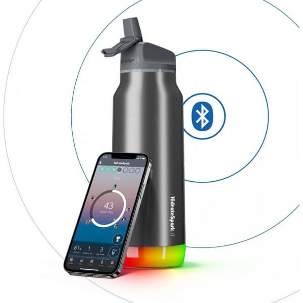 HidrateSpark PRO Straw -smart drikkeflaske, 0,95 L, sølv